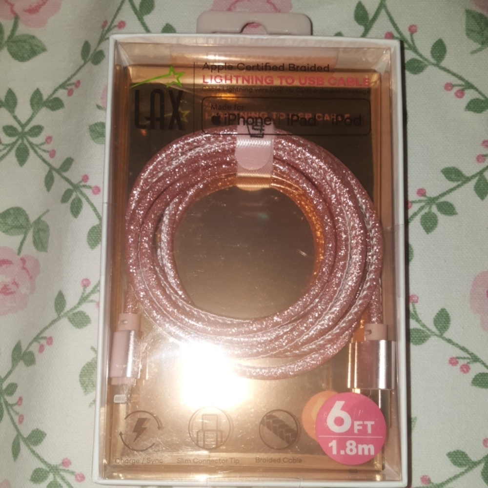 Apple-Certified Lightning Cable - Green, Rose Gold & Purple - Picture 5 of 7